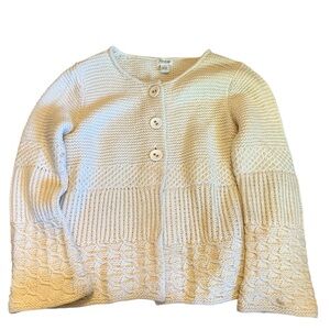 Cambridge Dry Goods Wool Sweater Cream Cardigan Classic Cabincore